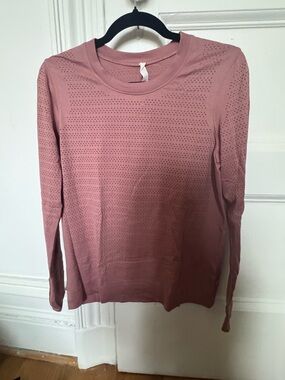 lululemon athletica Perforated Long Sleeve Tee - Dusty Rose Pink